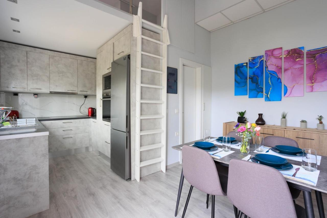 Electra Modern Apartment With Cozy Garden Iráklio Kültér fotó