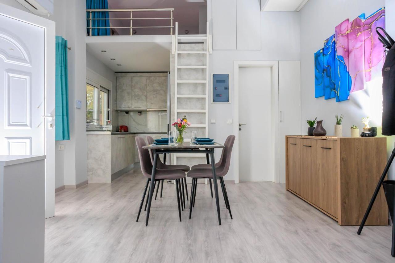 Electra Modern Apartment With Cozy Garden Iráklio Kültér fotó